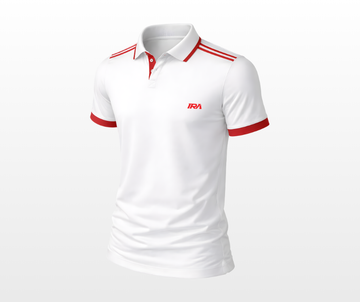Cricket Whites Heritage Stripe Polo - Half Sleeve