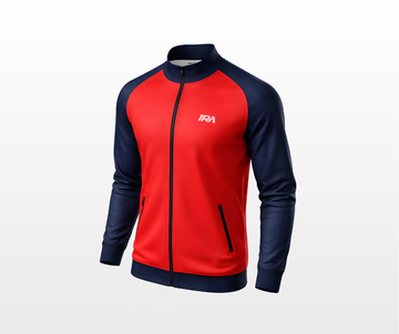 Full Zipper Jacket - Contrast Raglan Sleeve