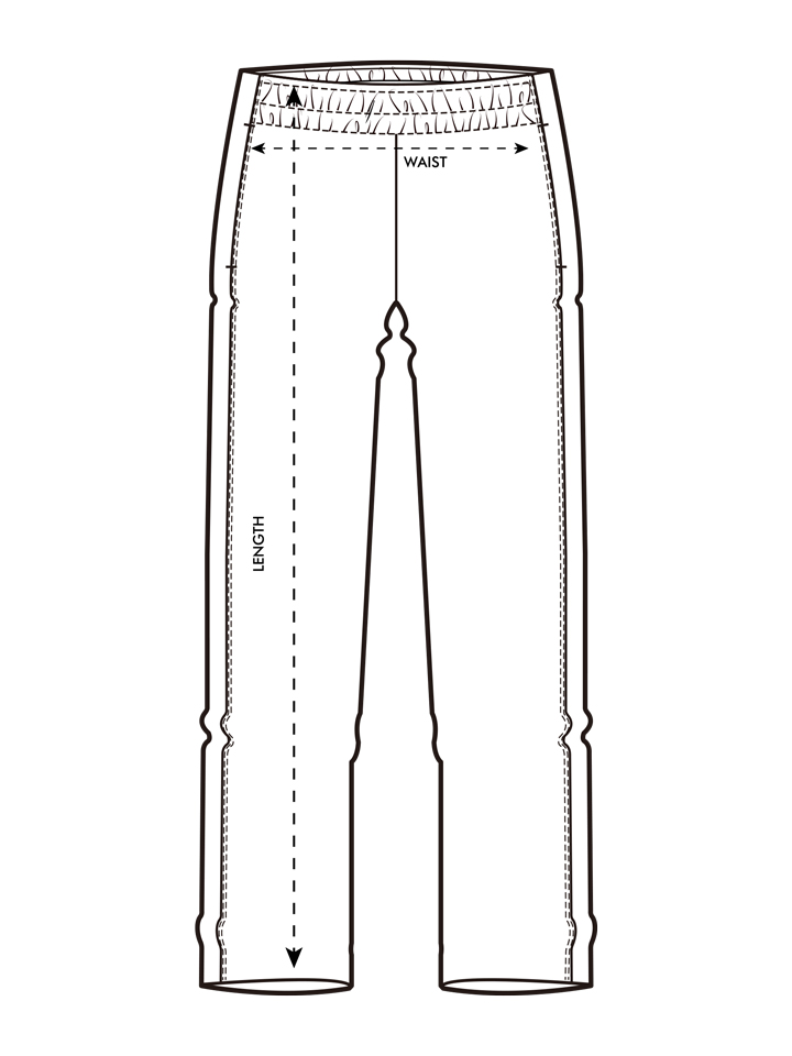 Trouser image used as a reference in the Size Guide page. Representing ONFIELD’s custom sports trousers, cricket training pants, and athletic bottoms, this visual helps users determine the perfect fit for personalized team apparel.