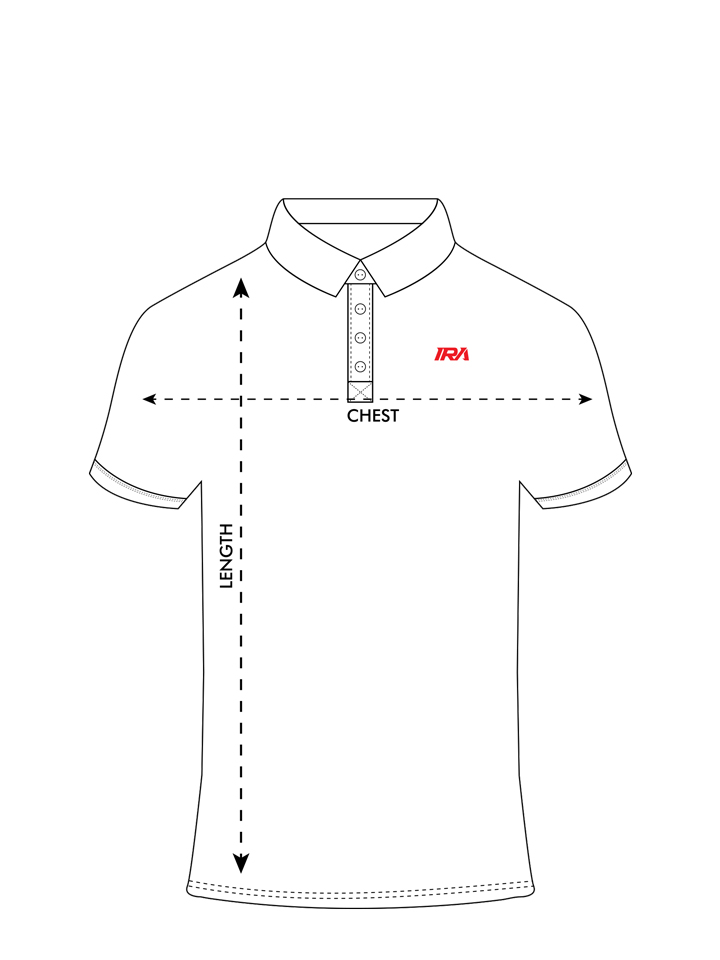 Polo image used as a reference in the Size Guide page for youths. Representing ONFIELD’s custom cricket polos, coach shirts, and youth sports apparel, this visual helps young athletes find the perfect fit for personalized team wear.