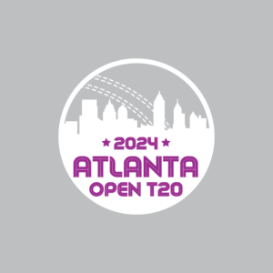 2024 Atlanta Open T20 logo, representing a premier T20 cricket tournament showcasing top talent and competitive play. Partnered with ONFIELD for high-quality custom cricket jerseys, cricket uniforms, and professional training kits designed for elite cricketers.