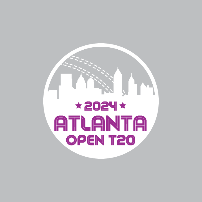 2024 Atlanta Open T20 logo, representing a premier T20 cricket tournament showcasing top talent and competitive play. Partnered with ONFIELD for high-quality custom cricket jerseys, cricket uniforms, and professional training kits designed for elite cricketers.