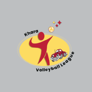 Khara Volleyball League logo, representing a competitive volleyball league dedicated to promoting the sport and fostering talent. Partnered with ONFIELD for high-quality custom sports jerseys, volleyball uniforms, and professional training kits designed for athletes and teams.