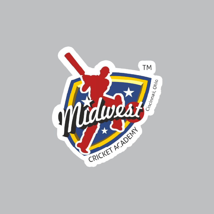 Mid West Cricket Academy logo, representing a premier cricket training academy in Cincinnati, Ohio. Dedicated to developing players with high-quality coaching, custom cricket jerseys, and professional cricket attire.