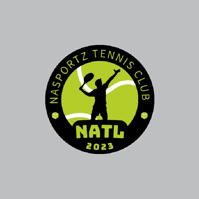 Nasportz Tennis Club (NATL) 2023 logo, representing a dedicated tennis community committed to fostering talent and competitive play. Partnered with ONFIELD for high-quality custom tennis outfits, tennis shirts, and professional sportswear designed for athletes of all levels.