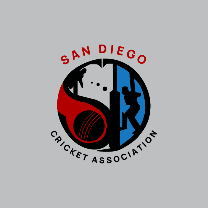 San Diego Cricket Association logo, representing a premier cricket organization committed to promoting the sport in the region. Partnered with ONFIELD for high-quality custom cricket jerseys, cricket uniforms, and professional training kits designed for competitive and community players.