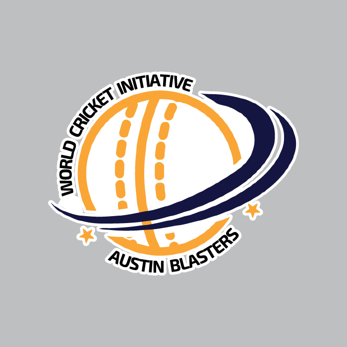 World Cricket Initiative Austin Blasters logo, representing a passionate cricket organization dedicated to fostering the sport. Partnered with ONFIELD for high-quality custom cricket jerseys, cricket uniforms, and professional training kits designed for competitive players.